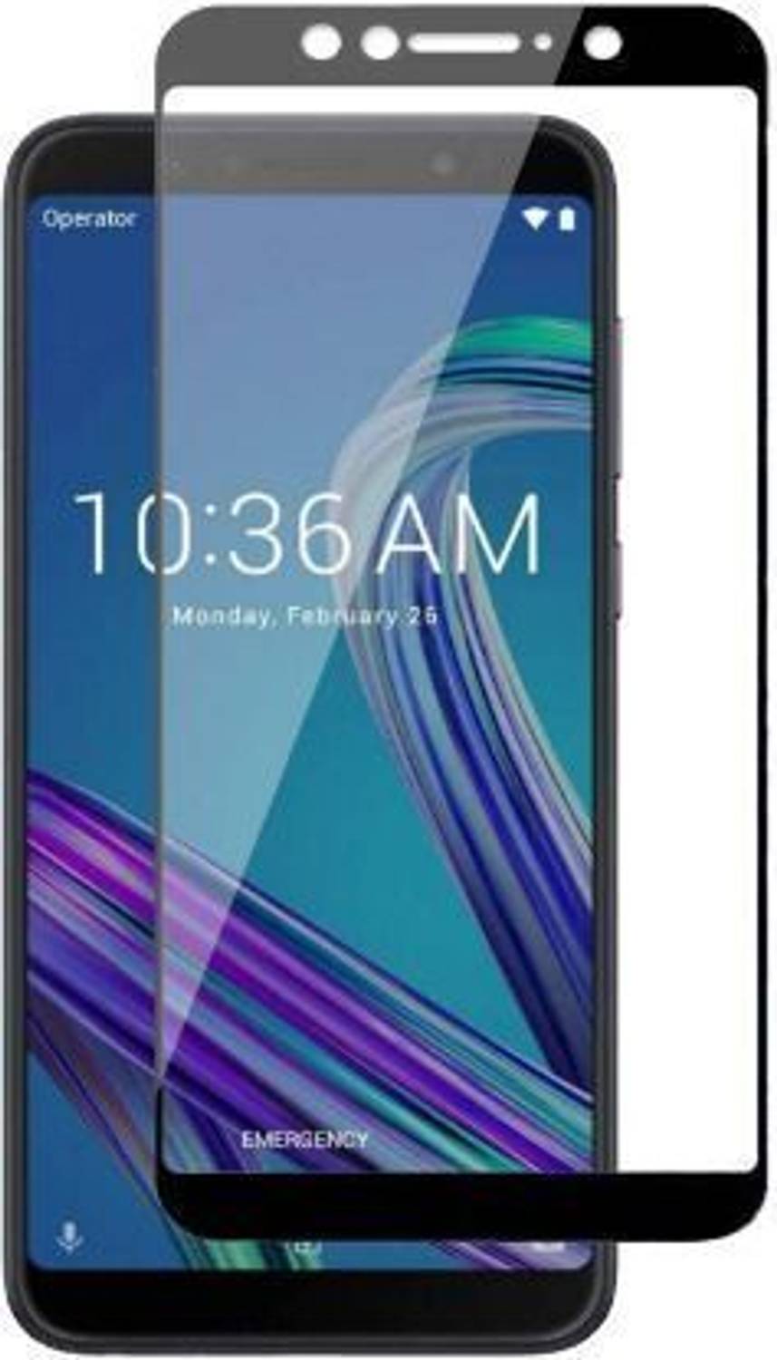 VILLA Edge To Edge Tempered Glass for Asus Zenfone Max Pro M1 - 9H Hardness, Oleophobic Coating, Bubble-Free Screen Protector