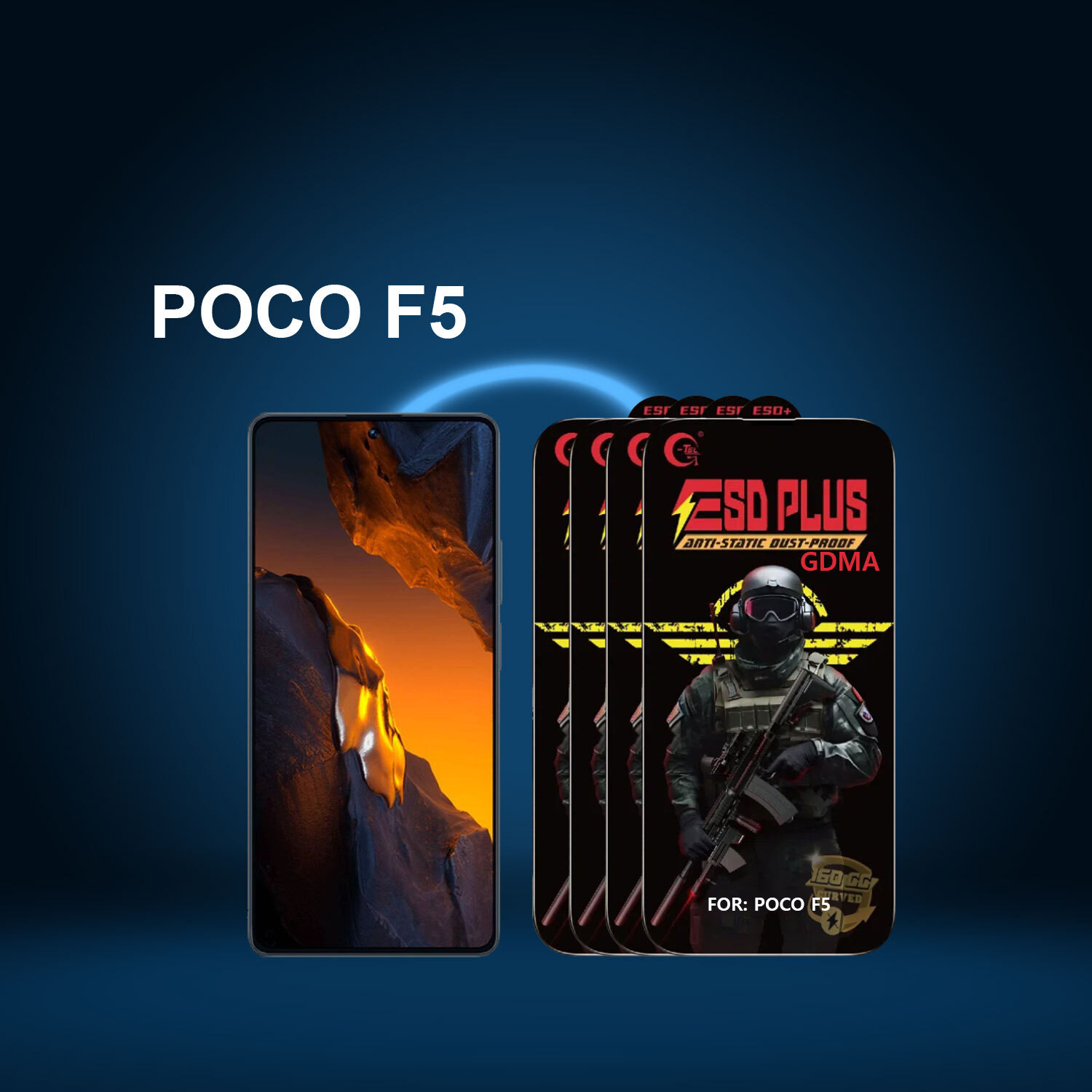 Image of GDMA Edge To Edge Tempered Glass for POCO F5
