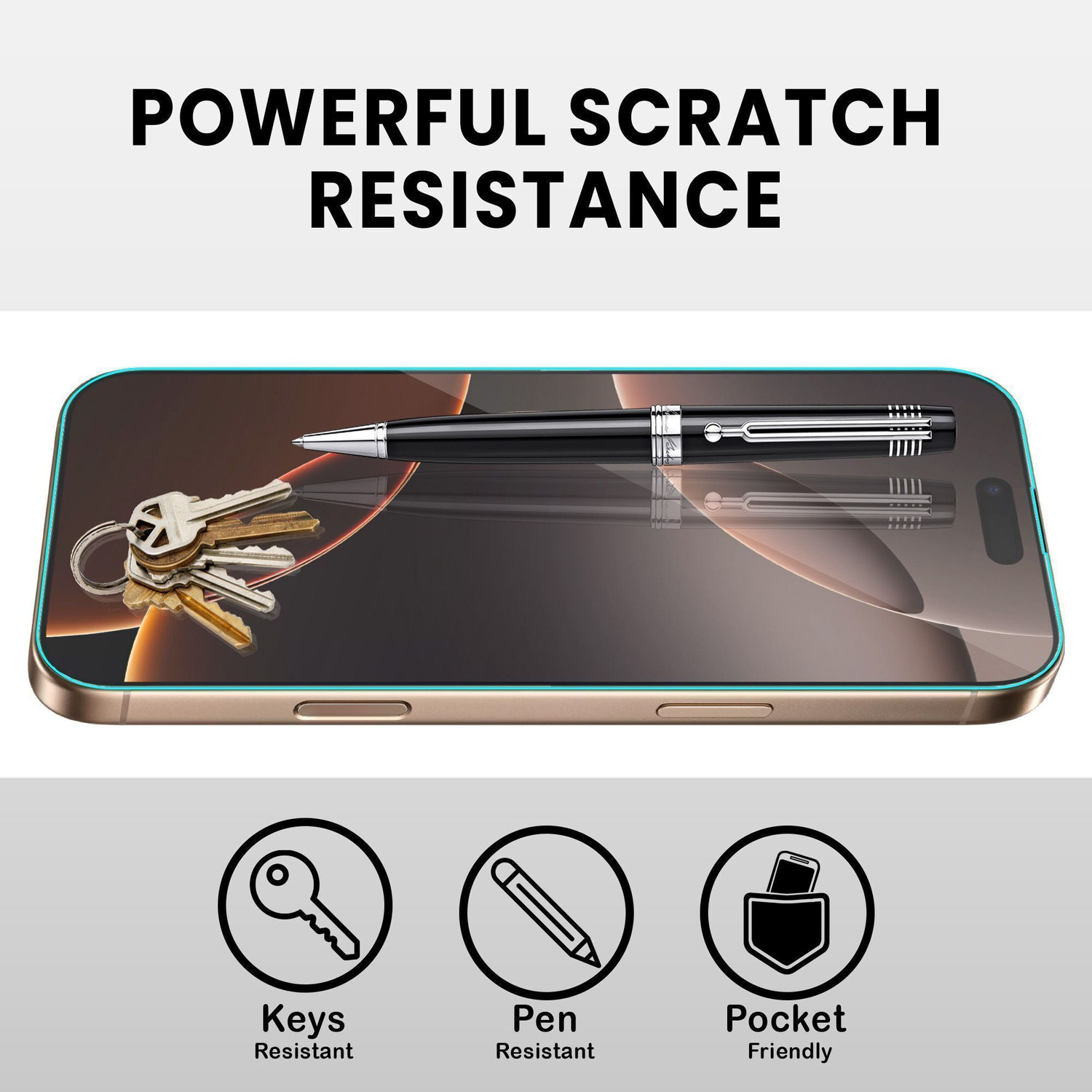Image of ArmourPro Edge To Edge Tempered Glass for Apple iPhone 16 Pro Max, iPhone 16 Pro Max, Clear Boderless Glass
