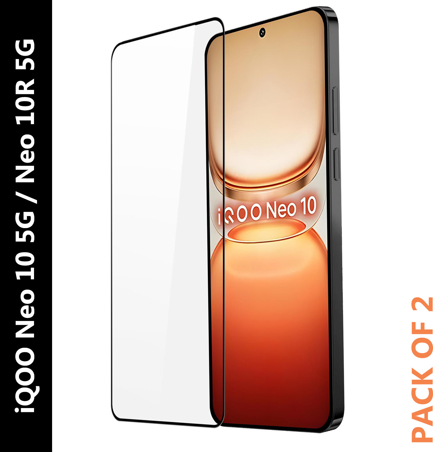 Image of ADI Creations Edge To Edge Tempered Glass for iQOO Neo 10 5G, IQOO Neo 10R 5G
