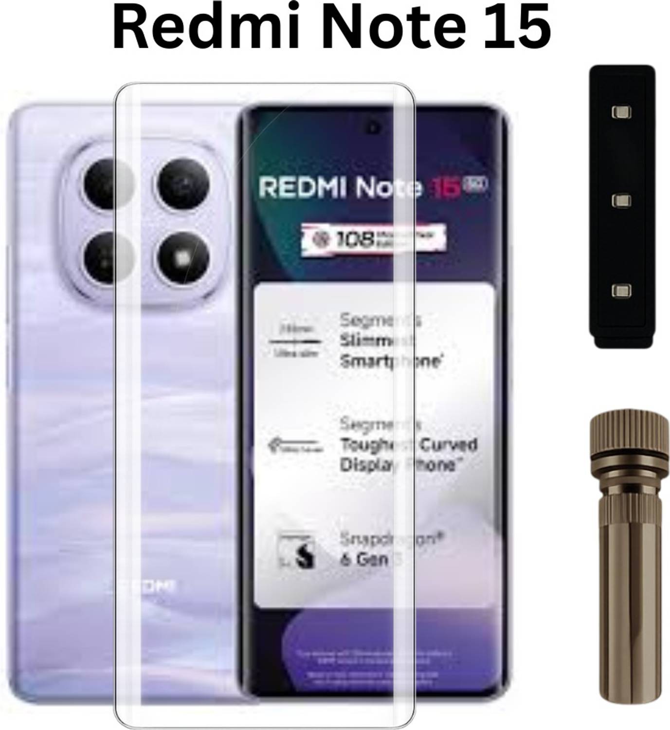 Shuotech Edge To Edge Tempered Glass for Redmi Note 15 Mist Purple