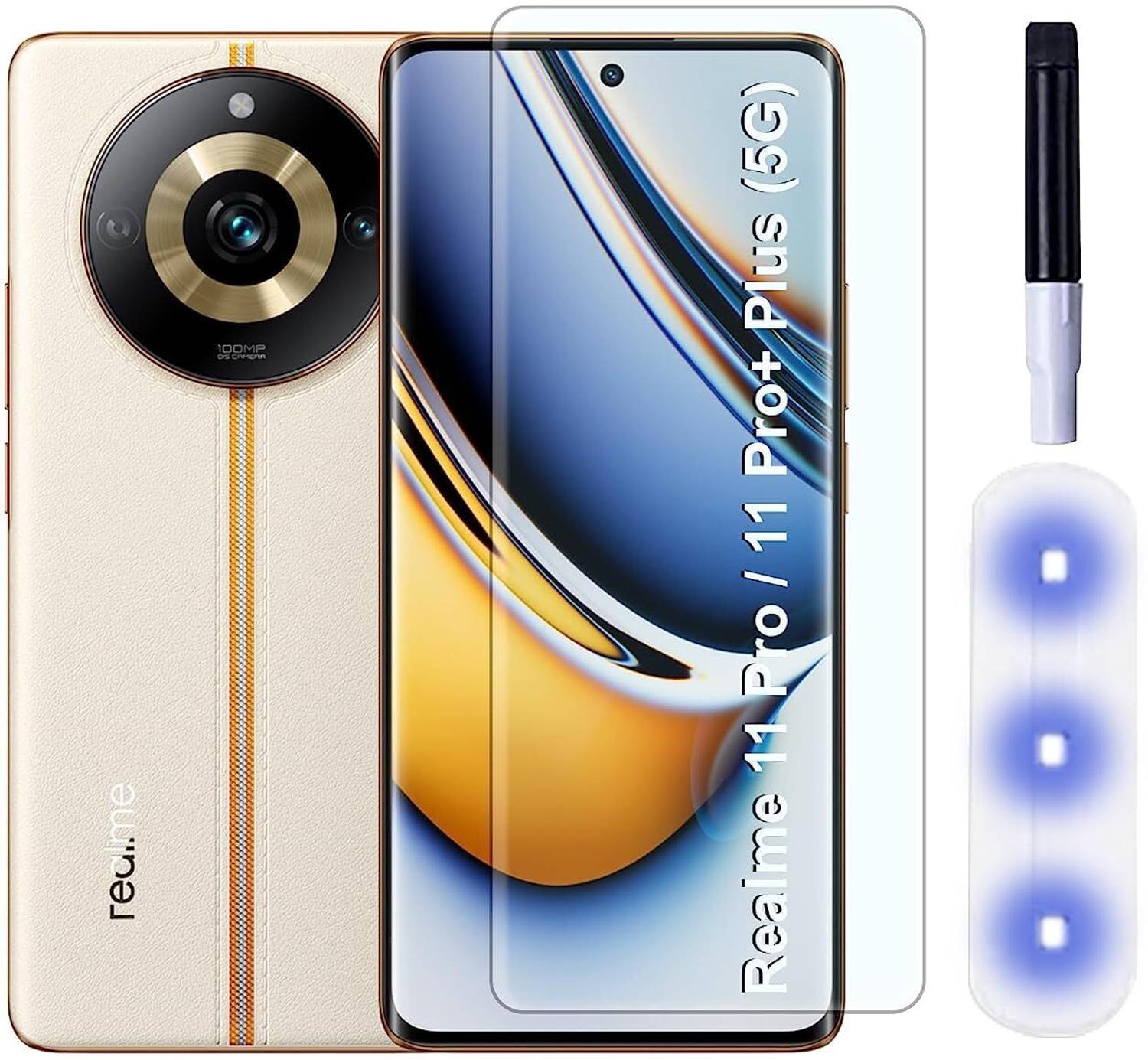 crixus Edge To Edge Tempered Glass for Realme 11 Pro Plus (Pack o
