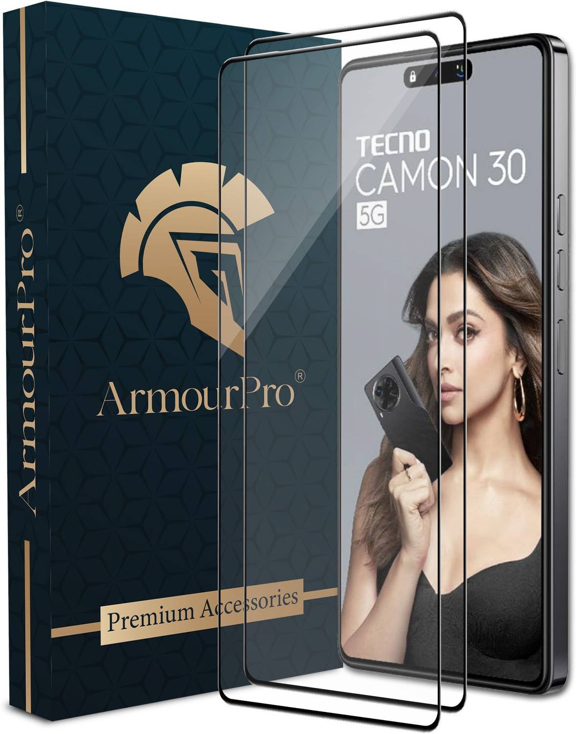 ArmourPro Edge To Edge Tempered Glass for Tecno Camon 30 5G, Tecno Camon 30, Camon 30 5G, Camon 30