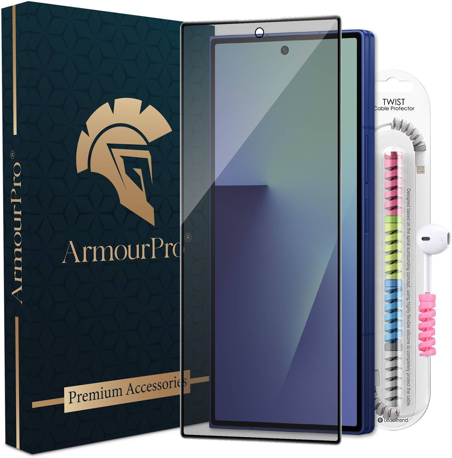 ArmourPro Edge To Edge Tempered Glass for Samsung Galaxy Z Fold 7 5G, Matte Tempered Glass with Cable Protector