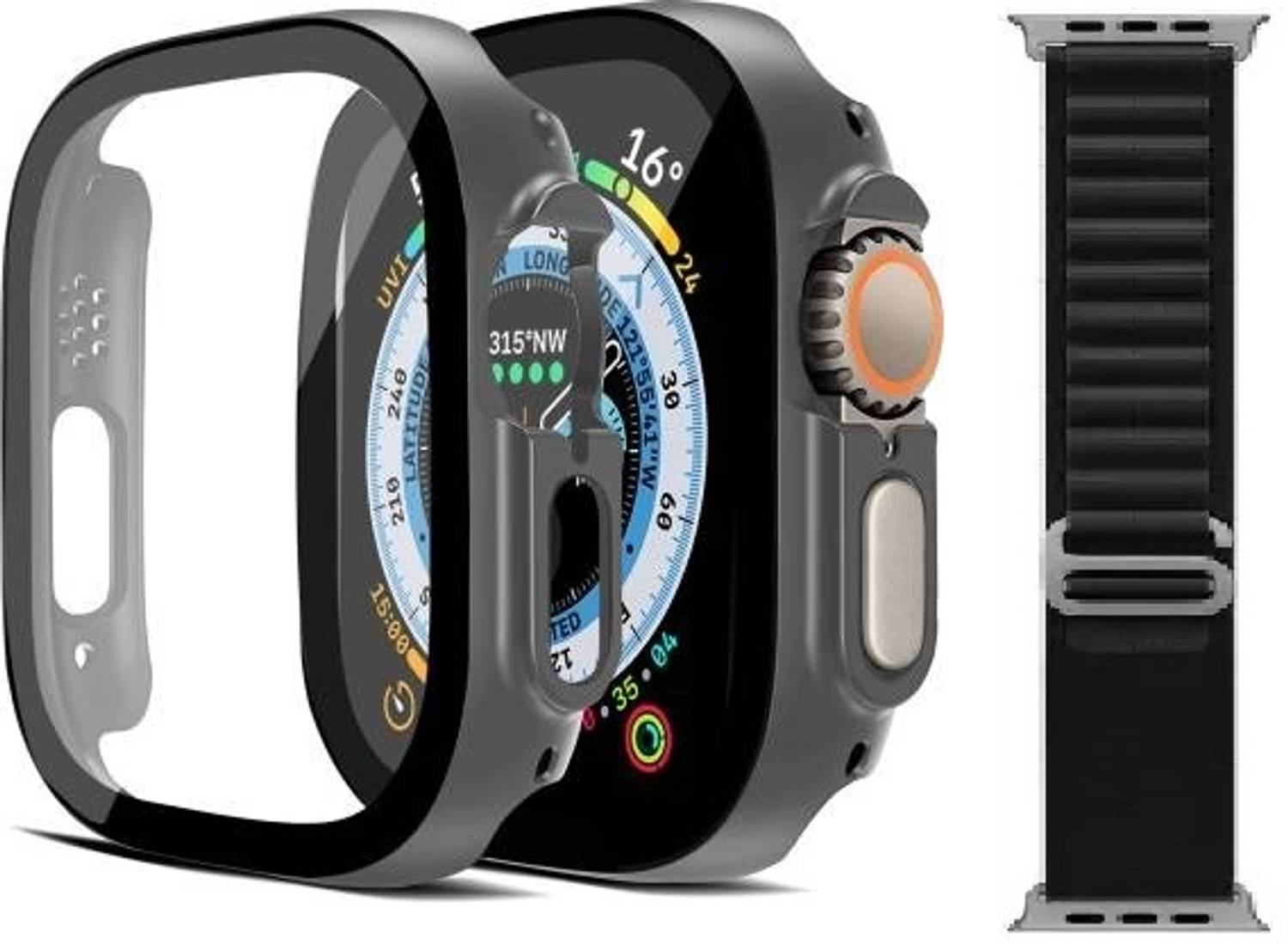 Aenoko Front and Back Tempered Glass for Apple Watch Ultra 2/Ultra 49mm
