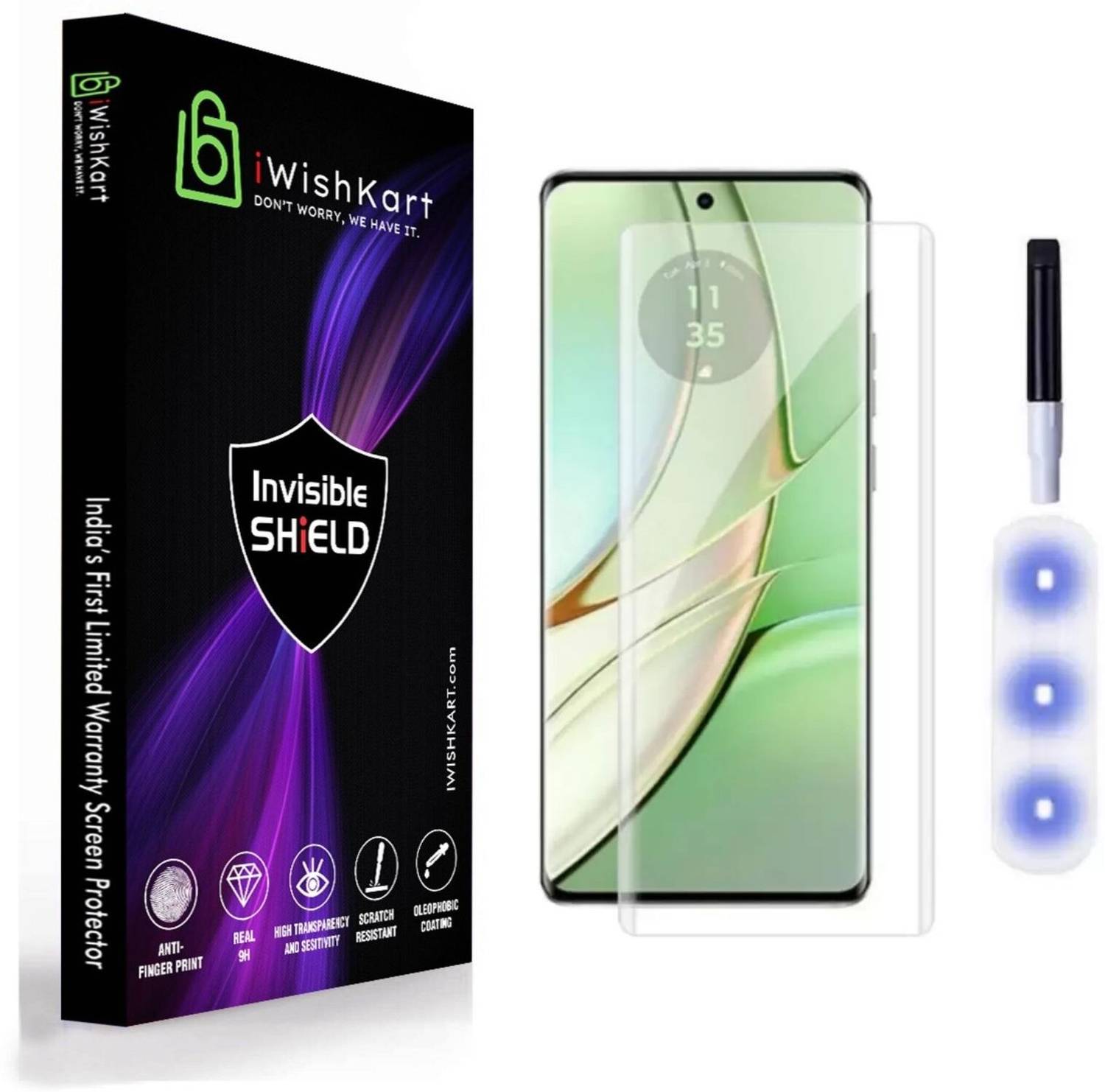iWishKart Tempered Glass Guard for Reno 10, Reno 10 5G, TG_Pk1, Military grade Edge to Edge gorilla glass