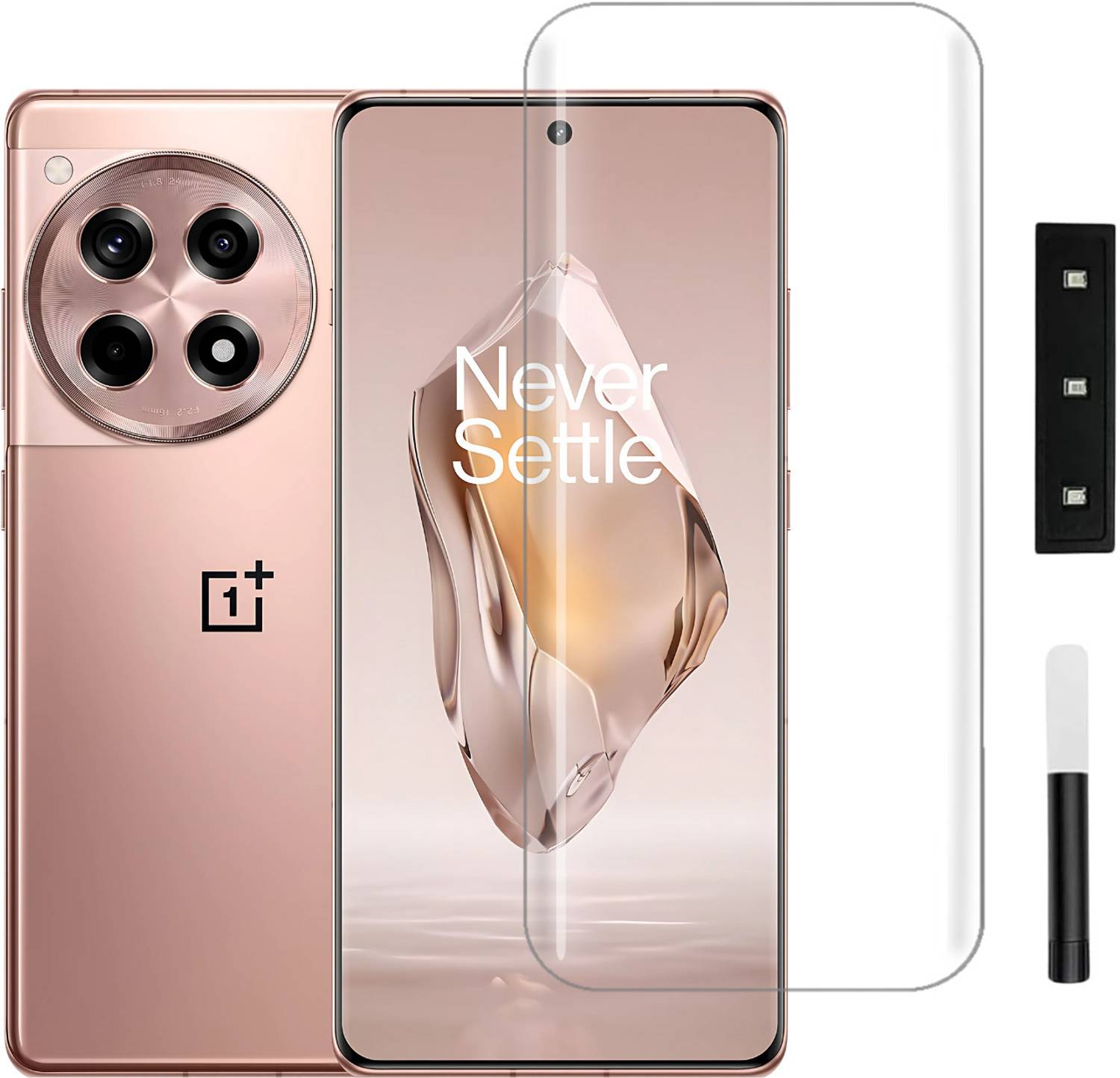 Blackwik Edge To Edge Tempered Glass for oneplus 12r, One Plus 12R 5G,UV Curved Screen Protector with Easy Installation Kit