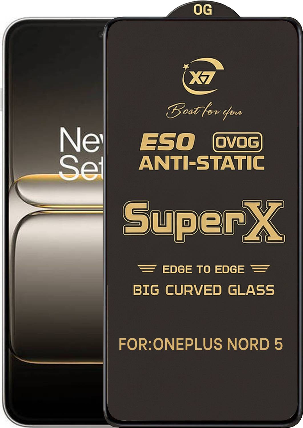 ANILUQ Edge To Edge Tempered Glass for ONEPLUS NORD 5