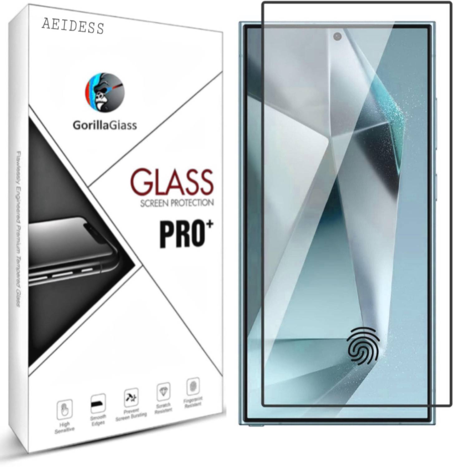Aeidess Edge To Edge Tempered Glass for Samsung Galaxy S24 Ultra