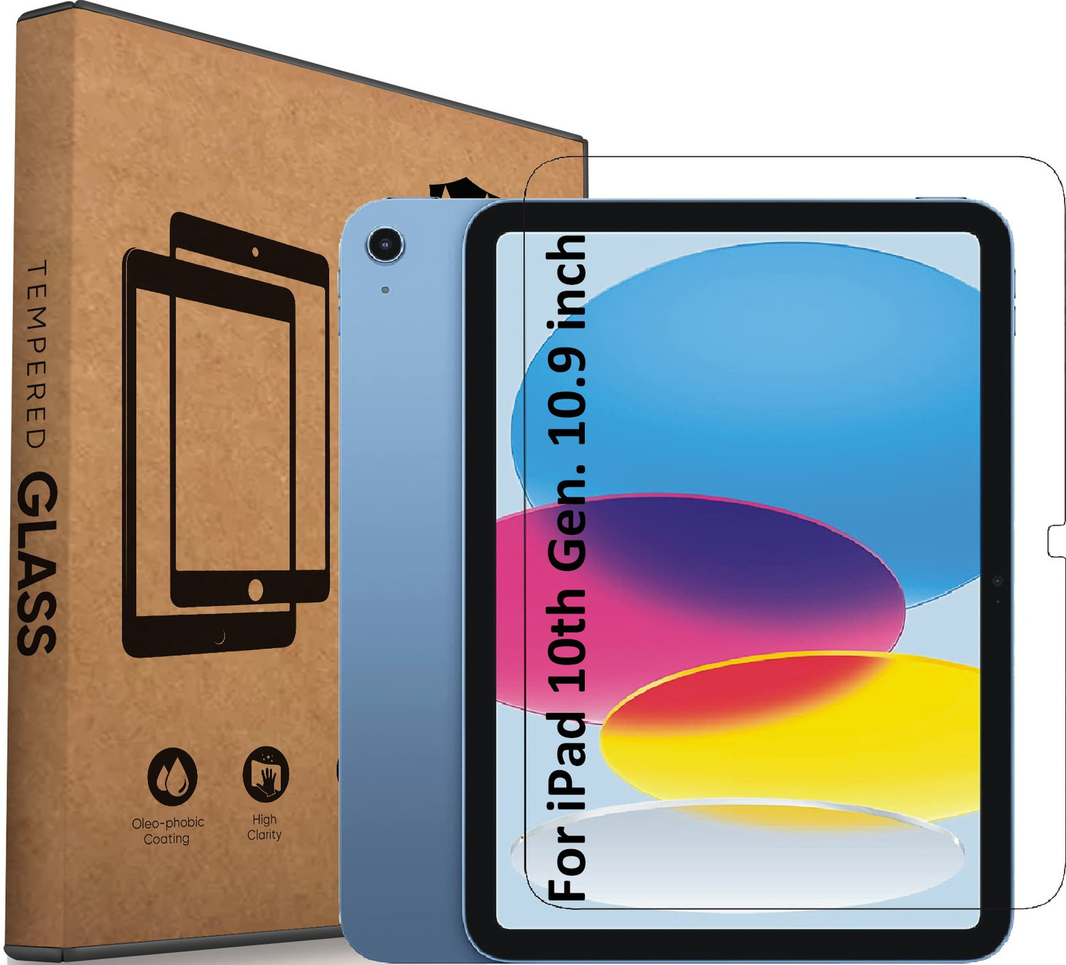 Image of MOBIVIILE Tempered Glass Guard for Apple iPad 10th Gen 10.9 inch (Pack of 1)