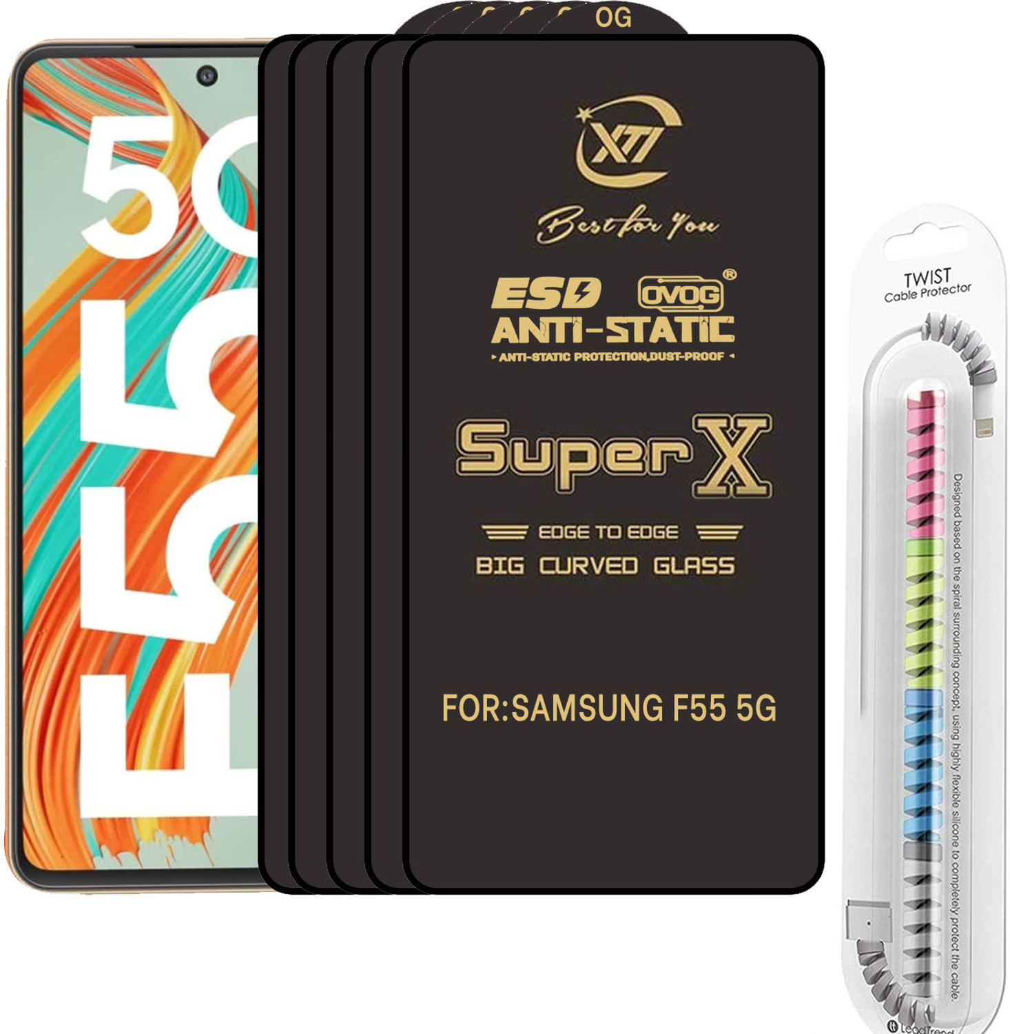 Image of CYOR Edge To Edge Tempered Glass for SAMSUNG F55 5G
