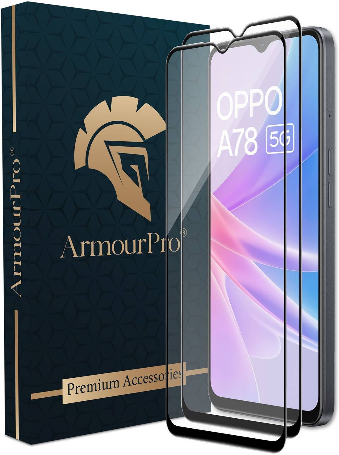 ArmourPro Edge To Edge Tempered Glass for Oppo A78 5G, A78 5G