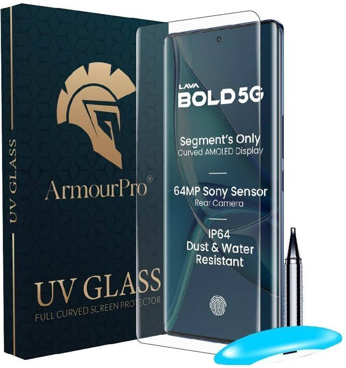 ArmourPro Edge To Edge Tempered Glass for LAVA Bold 5G, LAVA Bold, Lava Blaze Duo 5G, Lava Blaze Duo