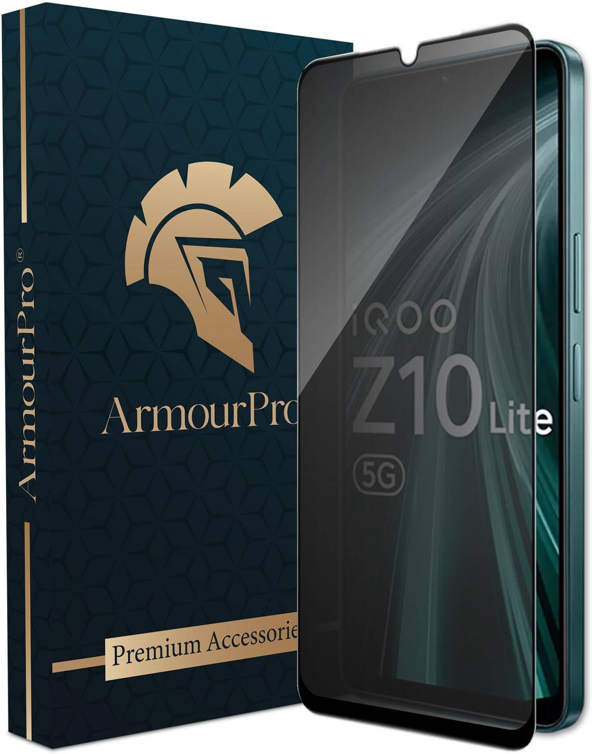 ArmourPro Edge To Edge Tempered Glass for iQOO Z10 Lite 5G, IQOO Z10 Lite, Vivo T4 Lite 5G