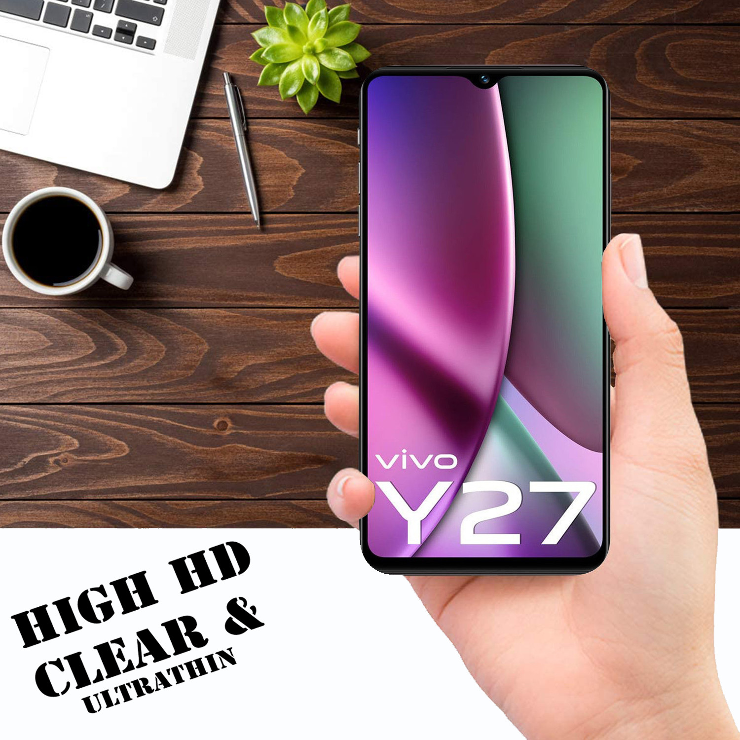 Image of TWIGLO Edge To Edge Tempered Glass for VIVO Y27 4G