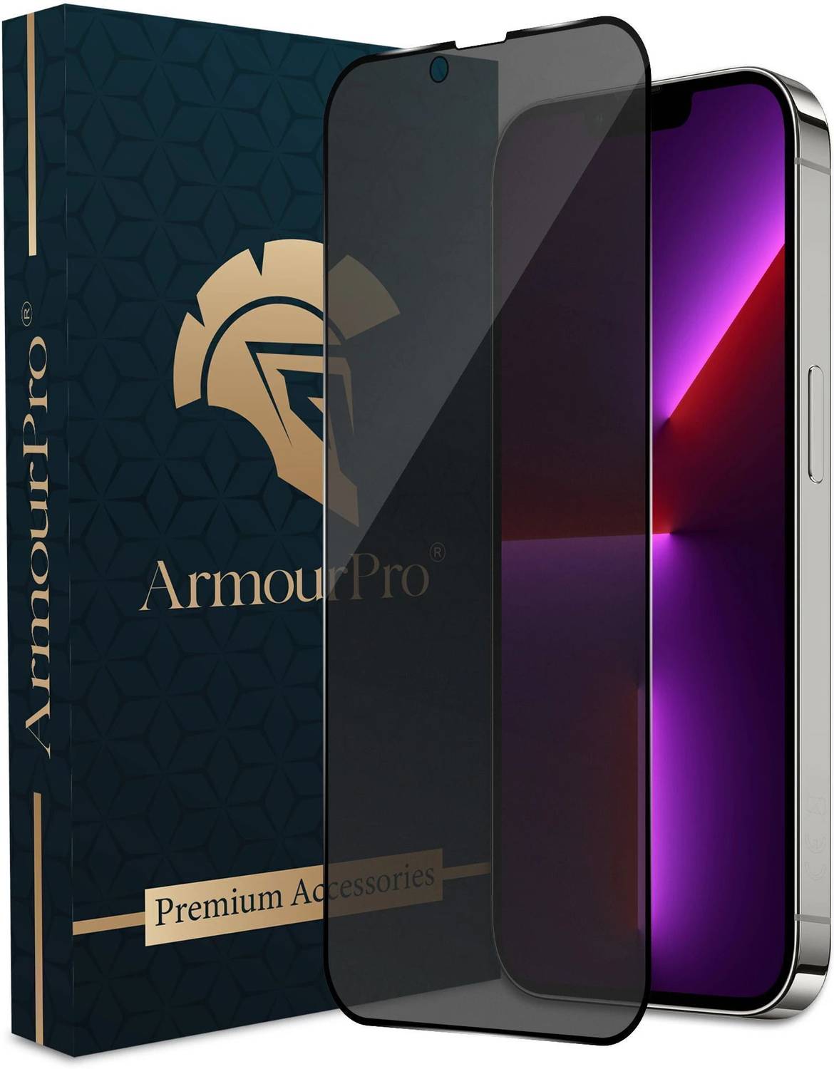 ArmourPro Edge To Edge Tempered Glass for Apple iPhone 14, iPhone 13 Pro, Apple iPhone 13, iPhone 16E, Matte PrivacyProtection
