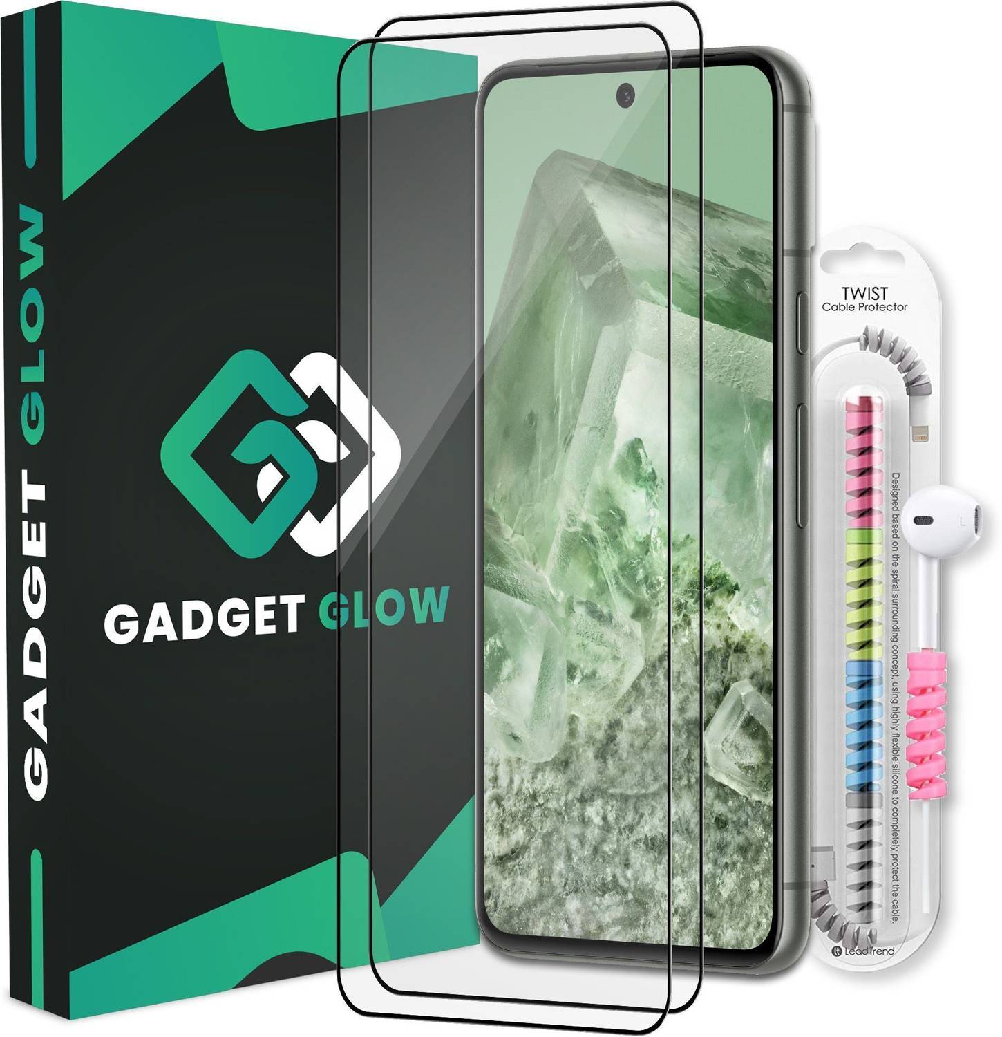 Gadget Glow Edge To Edge Tempered Glass for Google Pixel 8, Pixel