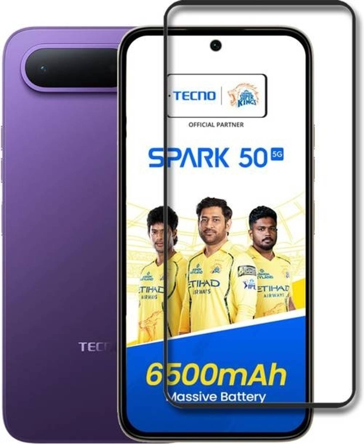 AKSHUD Edge To Edge Tempered Glass for Tecno Spark 50 5G