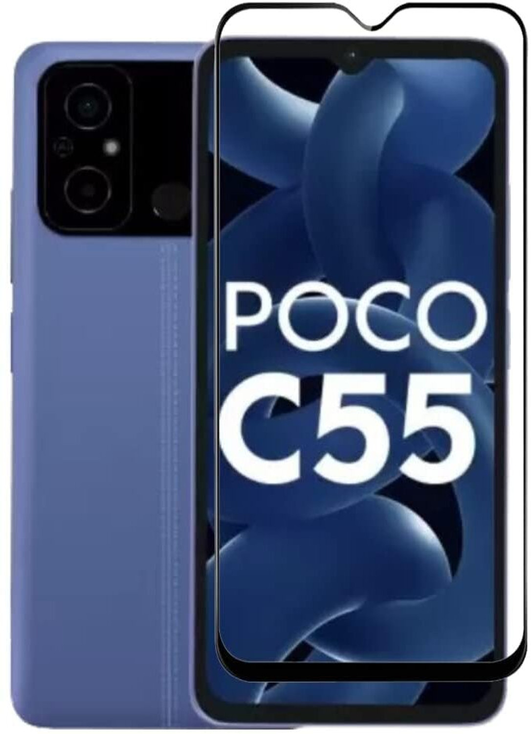 Image of EITANSHA CREATION Edge To Edge Tempered Glass for POCO C55