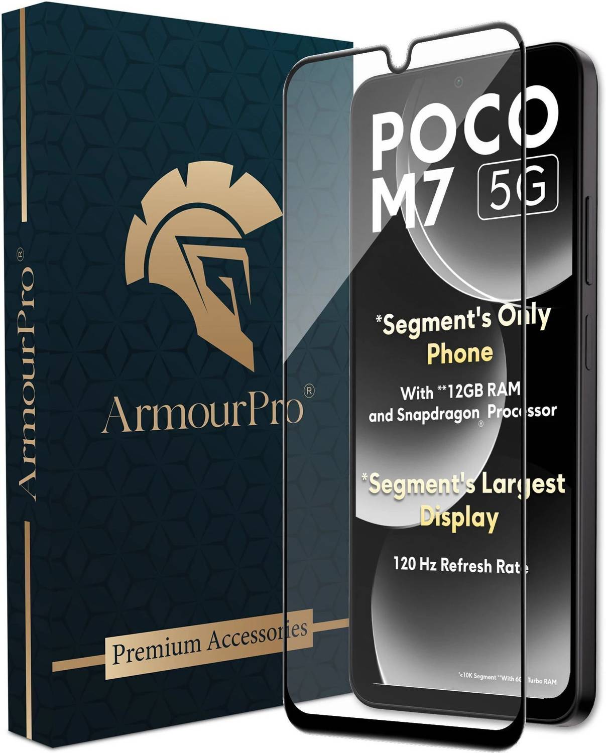 ArmourPro Edge To Edge Tempered Glass for POCO M7 5G