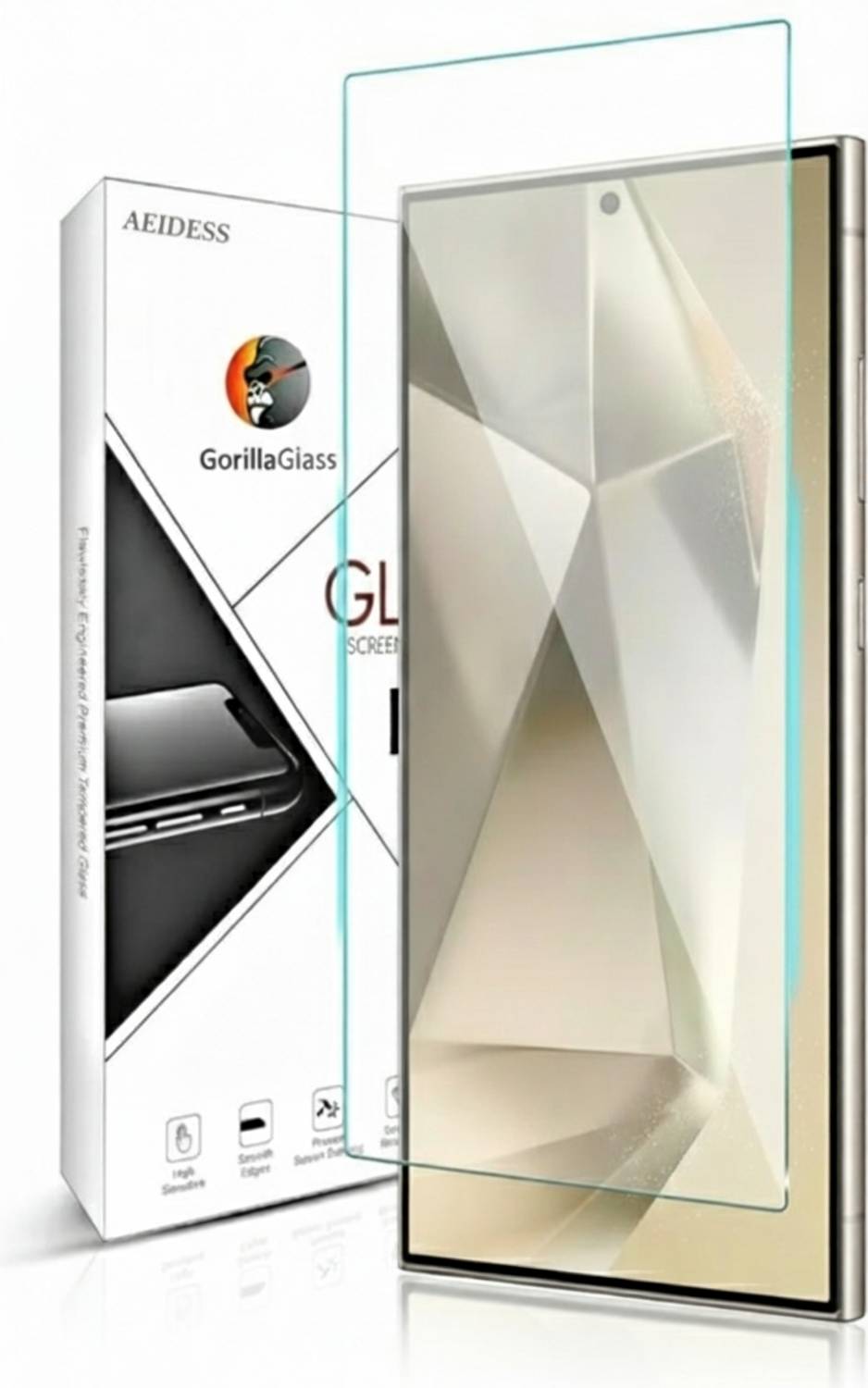 Aeidess Edge To Edge Tempered Glass for Samsung Galaxy S24 Ultra 5G, Samsung Galaxy S24 Ultra