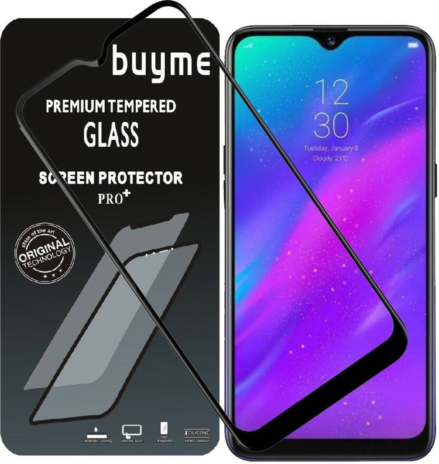 BuyMe Edge To Edge Tempered Glass for Vivo Y95, Vivo Y93, Vivo Y91, Realme 3, Realme 3i, Oppo A12, Oppo A11K, Oppo A5s