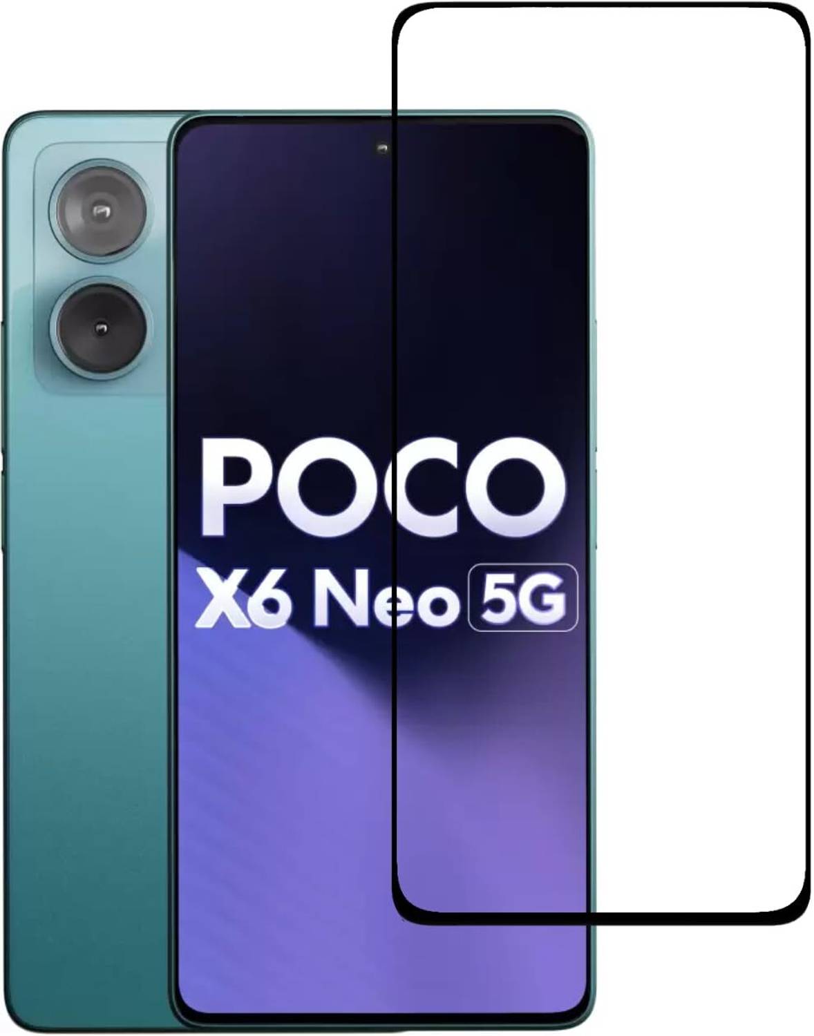 EITANSHA Edge To Edge Tempered Glass for POCO X6 Neo - Image 1