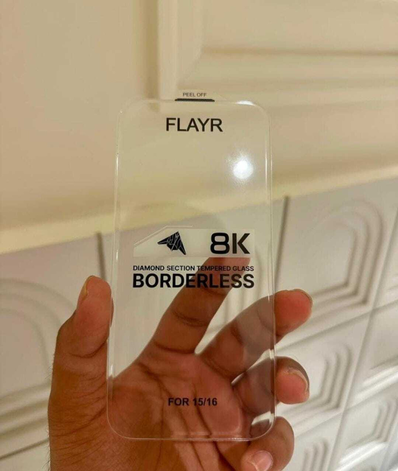 Image of FLAYR DIAMOND SECTION Edge To Edge Tempered Glass for IPHONE 15 /16 8K TEMPERED GLASS GUARD, BORDERLESS, ANTI FINGERPRINT, ULTRA PREMIUM QUALITY, 9H HARDNESS, 8K TEMPERED GLASS, SCREEN GUARD, FULL PROTECTION, DIAMOND SHINE, NO BOUNDRY (Pack of 1)