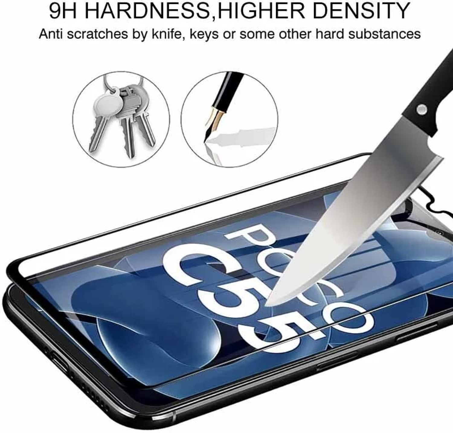 Image of EITANSHA CREATION Edge To Edge Tempered Glass for POCO C55