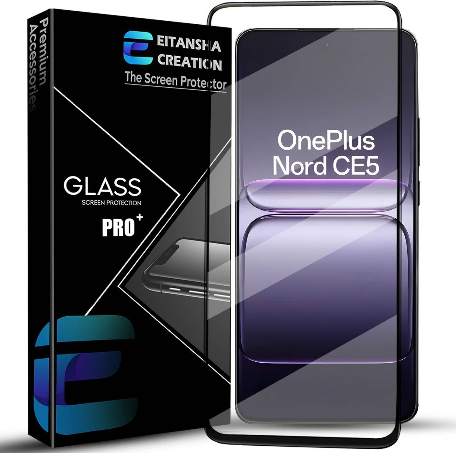 EITANSHA CREATION Edge To Edge Tempered Glass for OnePlus Nord CE 5, OnePlus Nord CE5