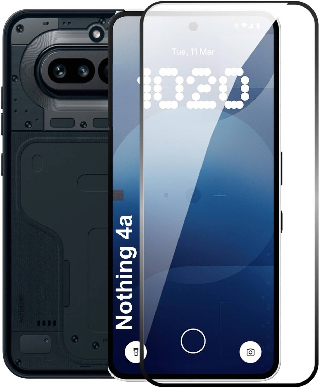 NKCASE Edge To Edge Tempered Glass for Nothing Phone (4a), Nothin