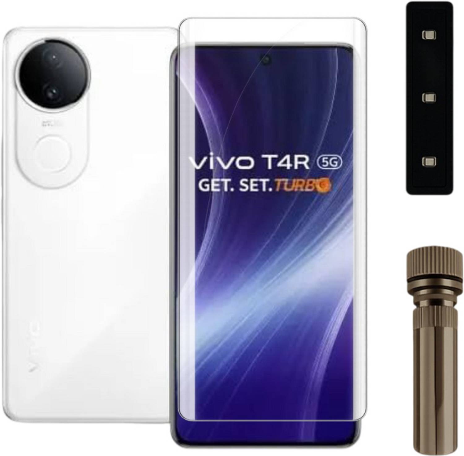 Shuotech Edge To Edge Tempered Glass for VIVO T4R 5G