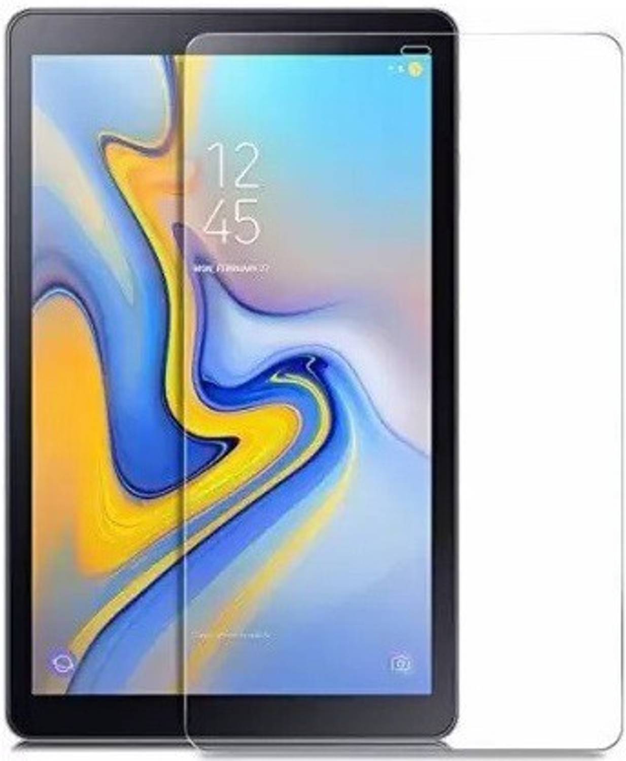 A-Allin1 Edge To Edge Tempered Glass for Samsung Galaxy Tab A 10.5 Inch (SM-T590 SM-T595), Ultra clear for 100% transparency