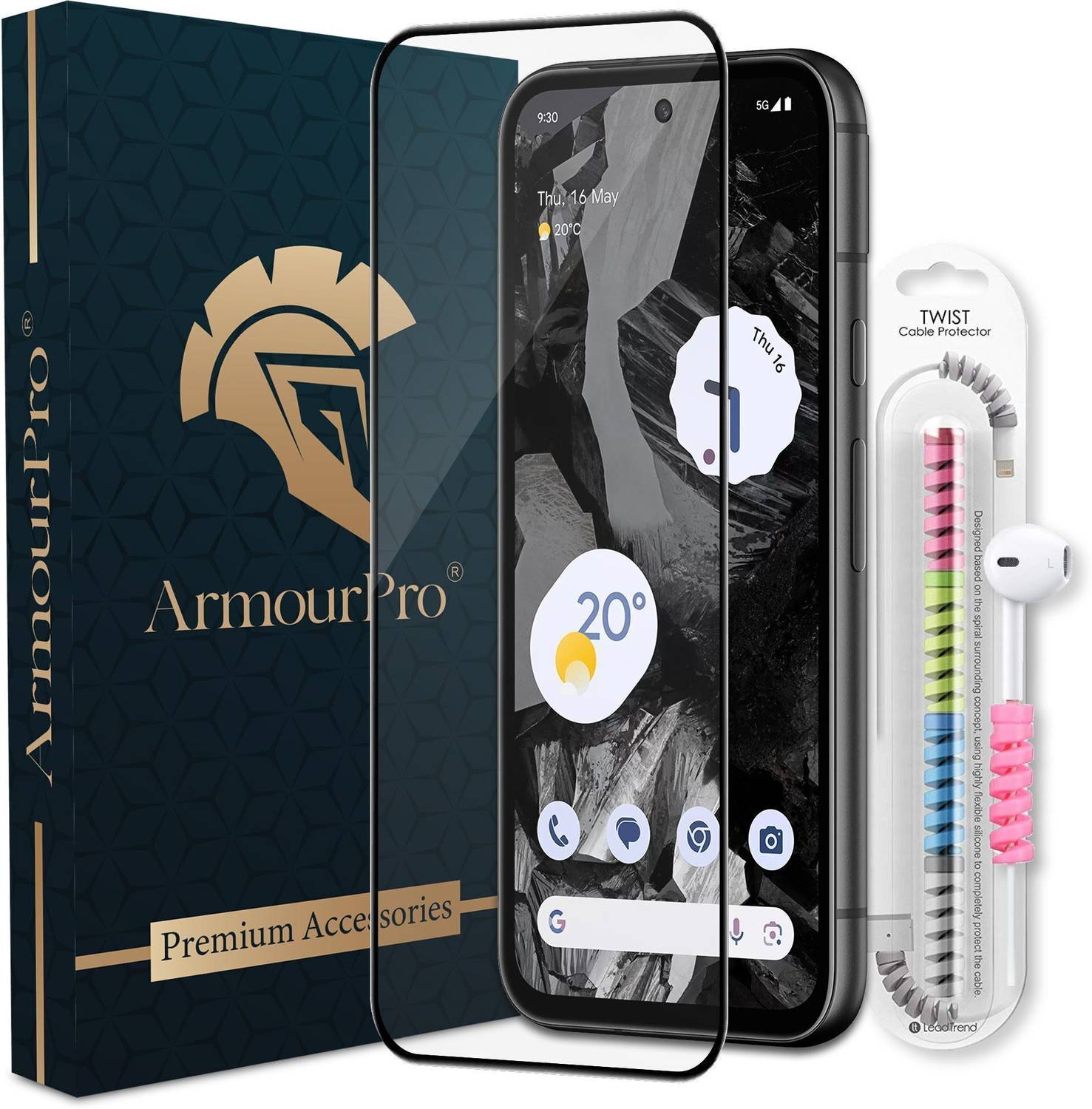 ArmourPro Edge To Edge Tempered Glass for Google Pixel 8A 5G, Goo