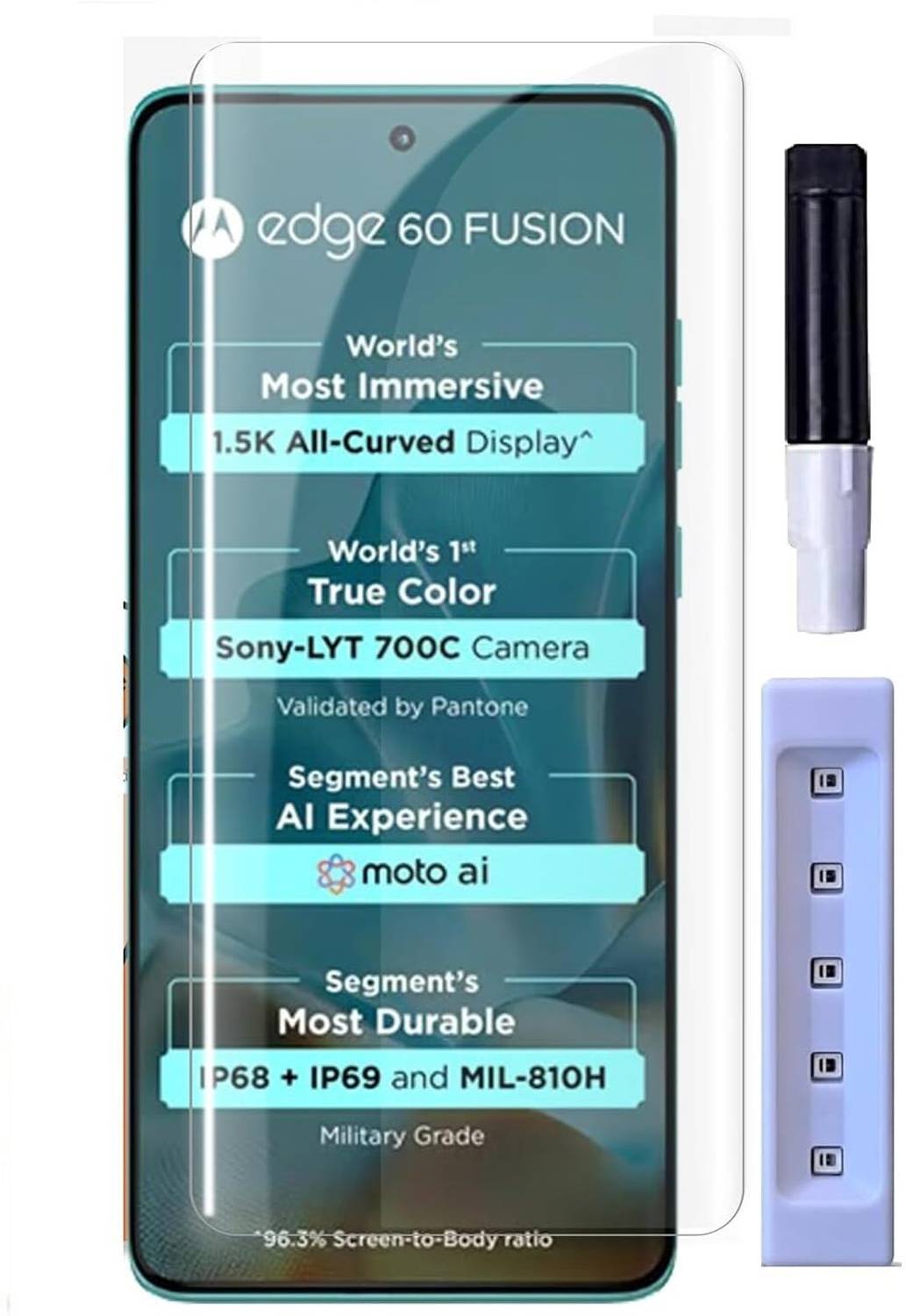 GLOBAL NOMAD Edge To Edge Tempered Glass for MOTOROLA Edge 60 Fusion 5G