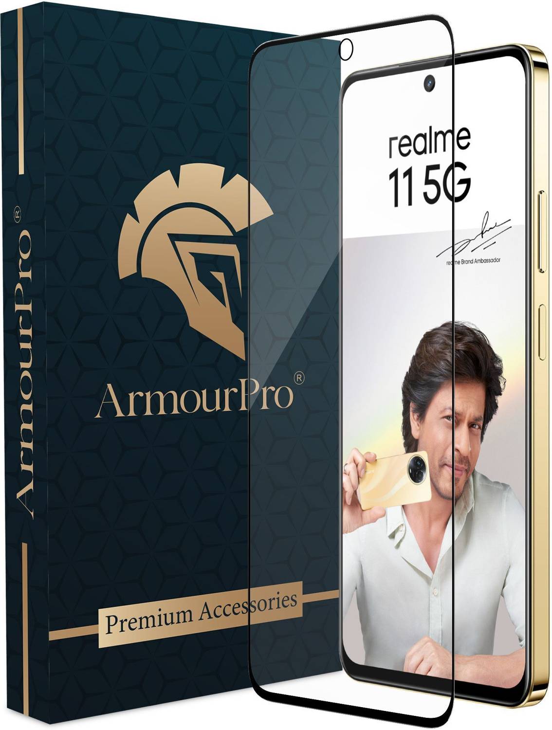 ArmourPro Edge To Edge Tempered Glass for Realme 11, Realme 11X,