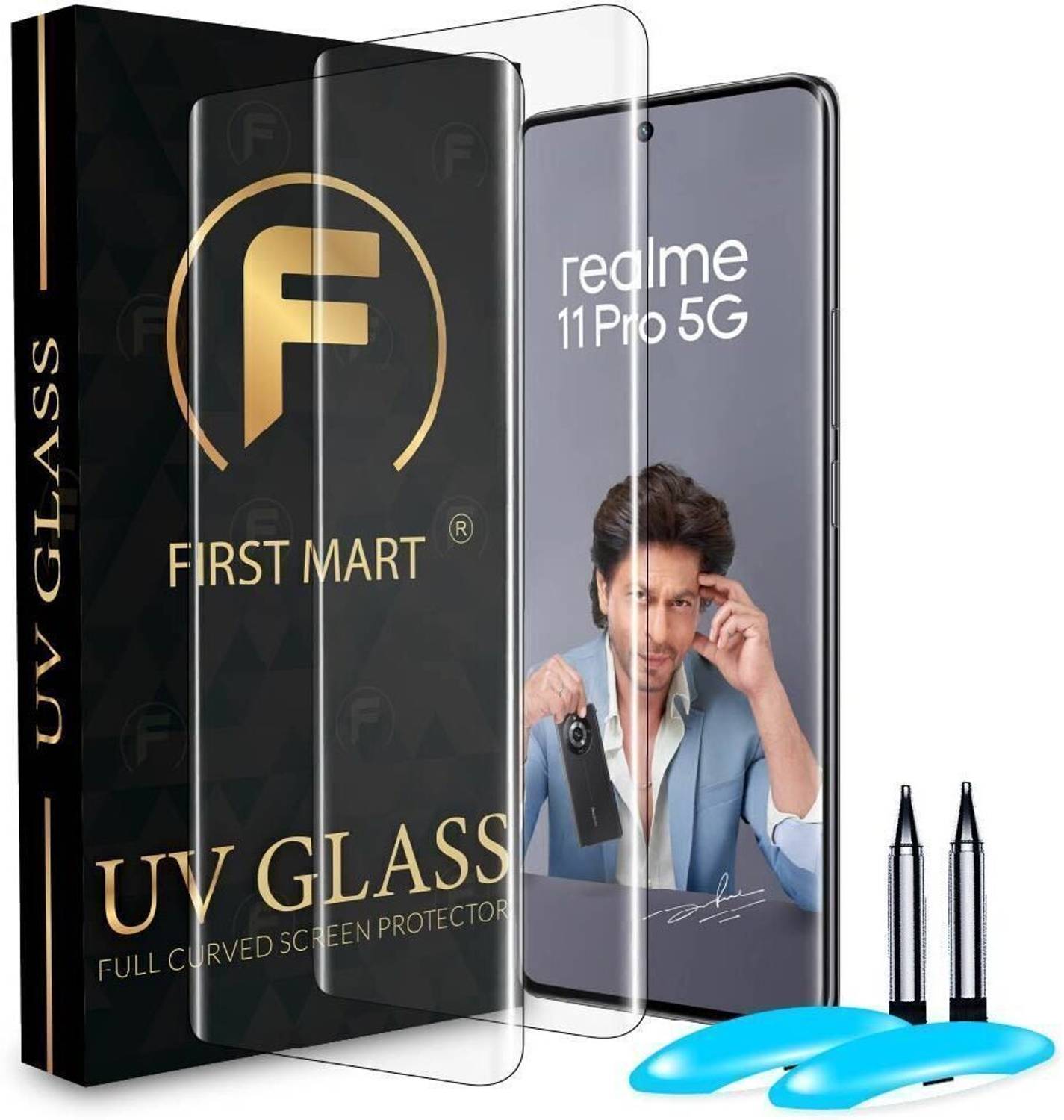 FIRST MART Edge To Edge Tempered Glass for Realme 11 Pro 5G, Real