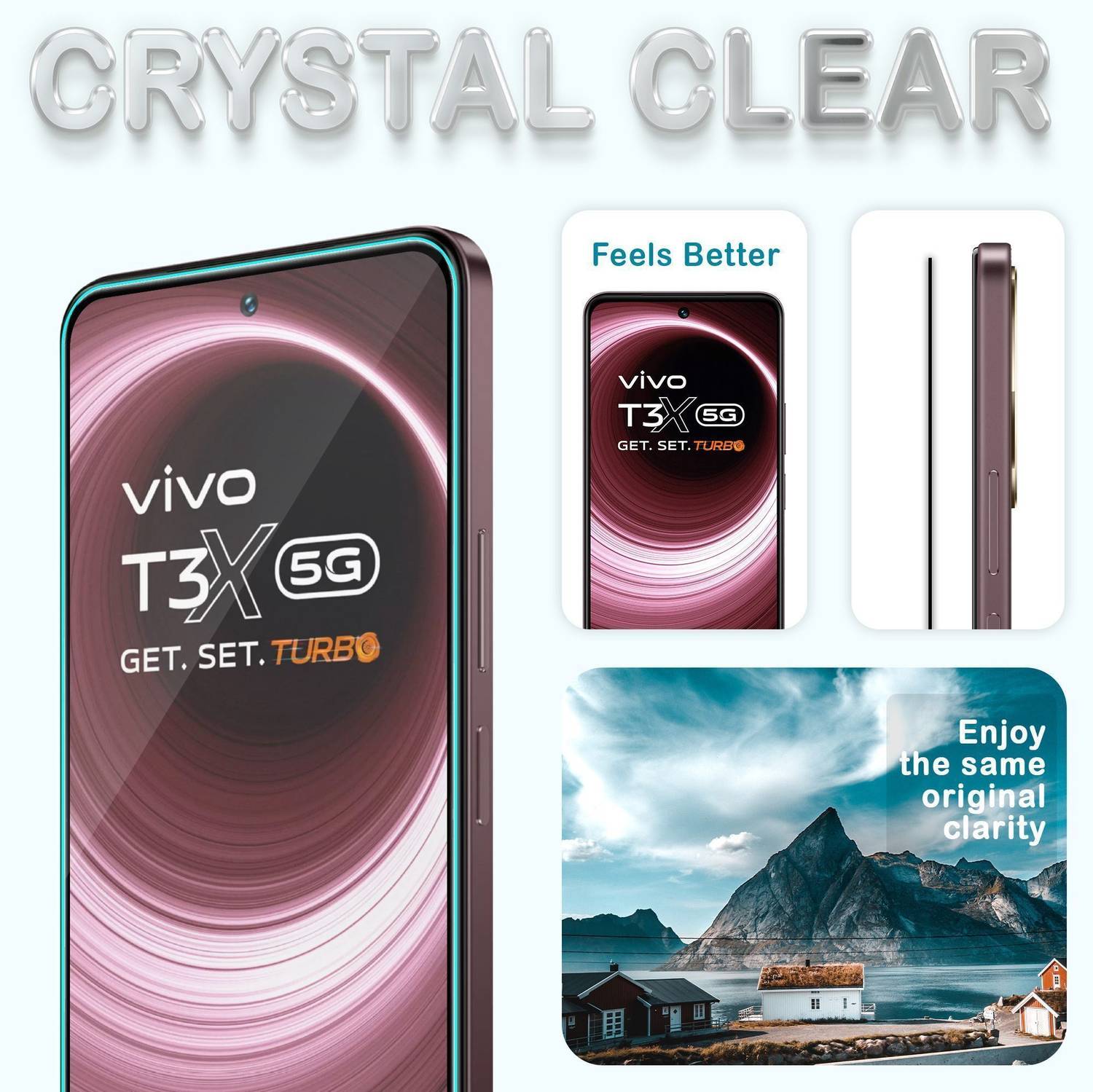 ArmourPro Edge To Edge Tempered Glass for Vivo T3x, Realme Narzo 70X, - Image 2