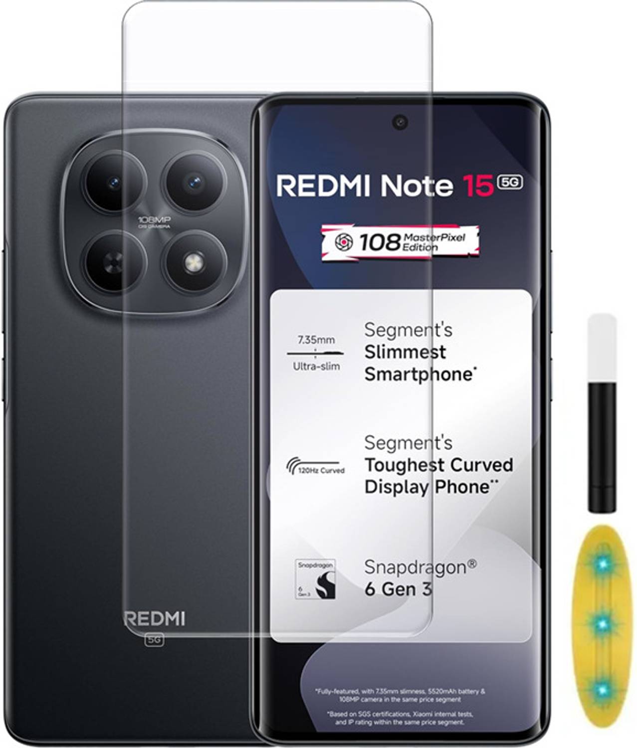 NEXZONE Edge To Edge Tempered Glass for Redmi Note 15 5G, Redmi N