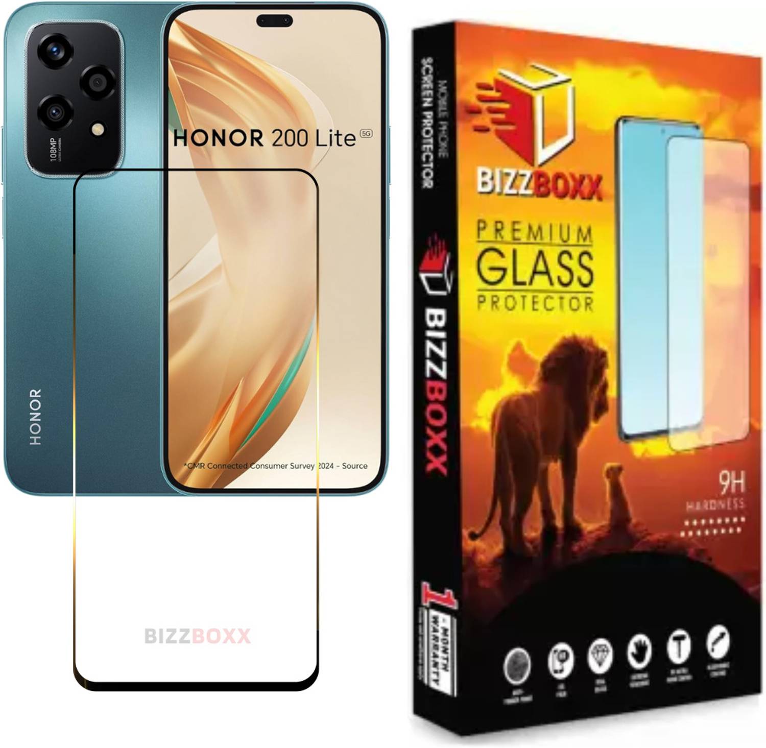 BizzBoxx Edge To Edge Tempered Glass for screen guard
