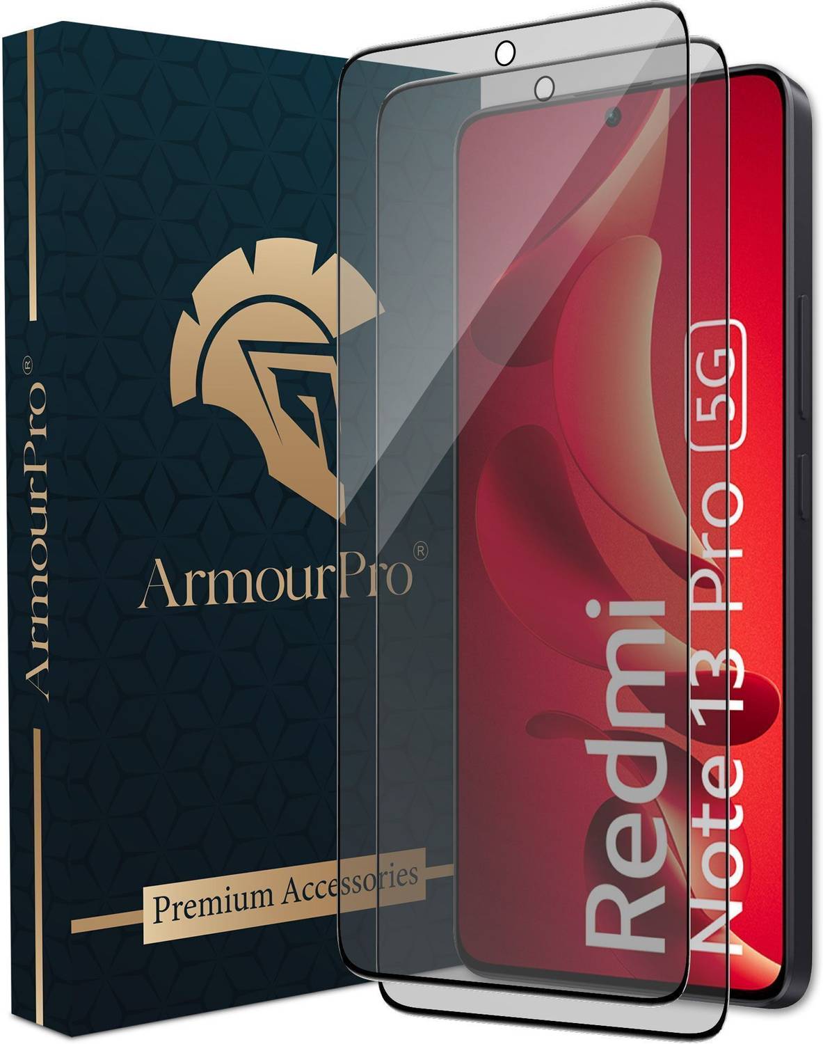 ArmourPro Edge To Edge Tempered Glass for Redmi Note 13 Pro 5G, Redmi Note 13 Pro Plus 5G
