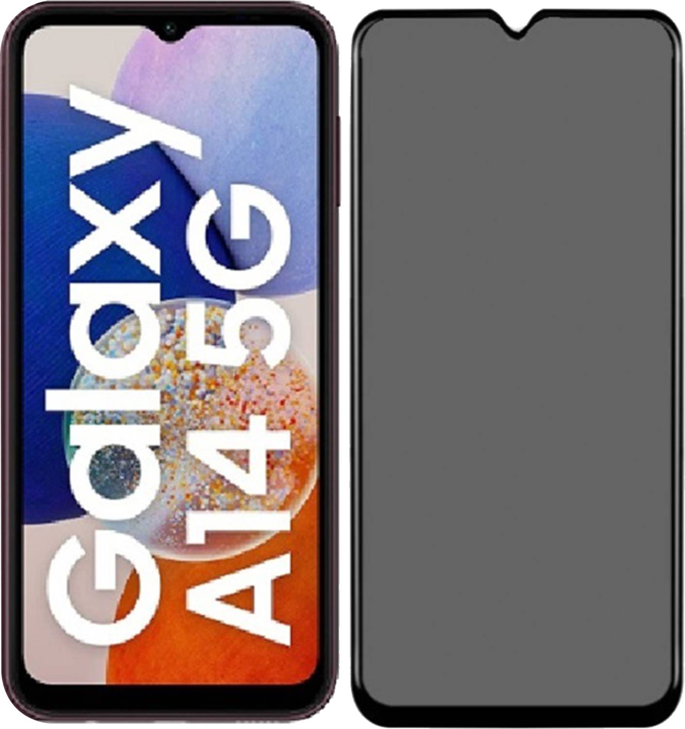Blate Edge To Edge Tempered Glass for SAMSUNG GALAXY A14 5G ANTI SPY SCRATCH RESISTANT PRIVACY PROTECTION