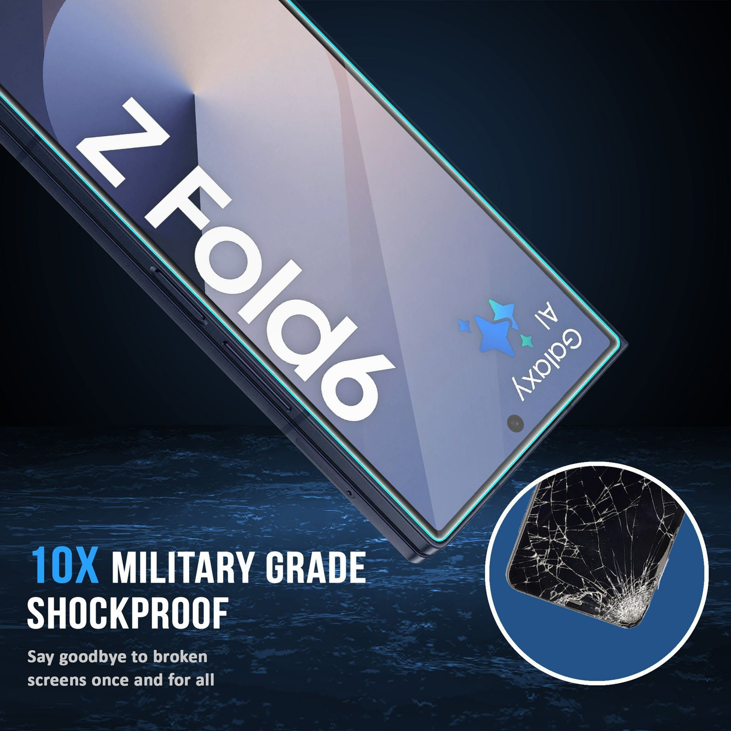 Image of ArmourPro Edge To Edge Tempered Glass for Samsung ZFold 6 5G, Samsung Galaxy ZFold 6 5G, Samsung Z Fold6, Borderless Clear Glass