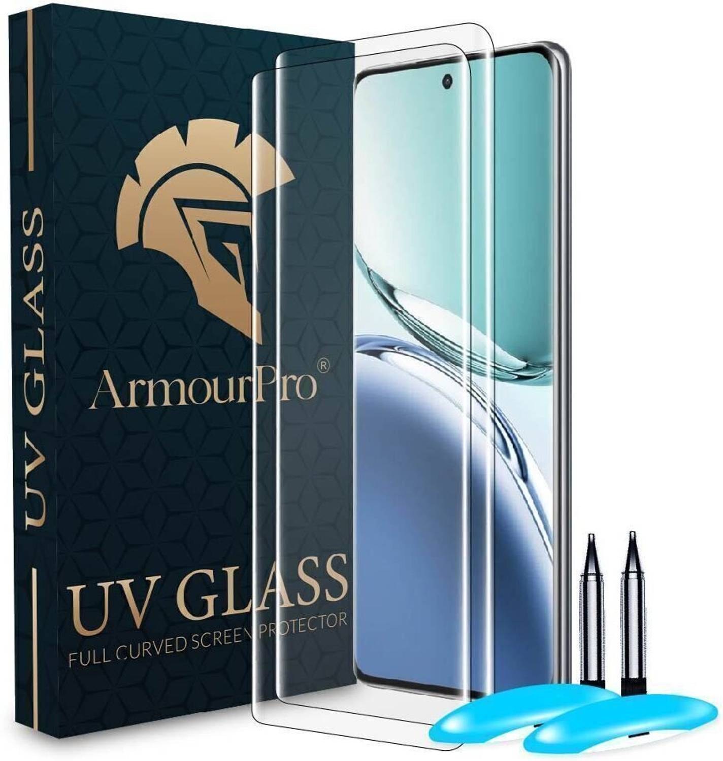 ArmourPro Edge To Edge Tempered Glass for Oppo F27 Pro Plus (Pack