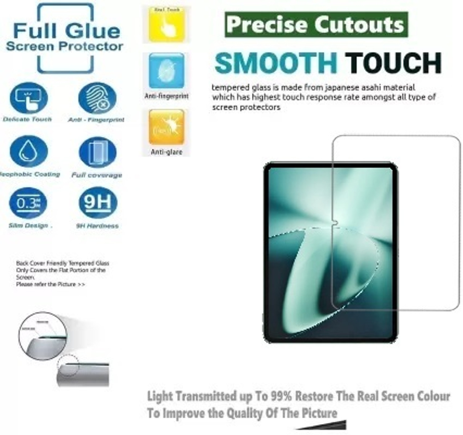 Image of Mersal Edge To Edge Tempered Glass for OnePlus Pad 11.61 inch