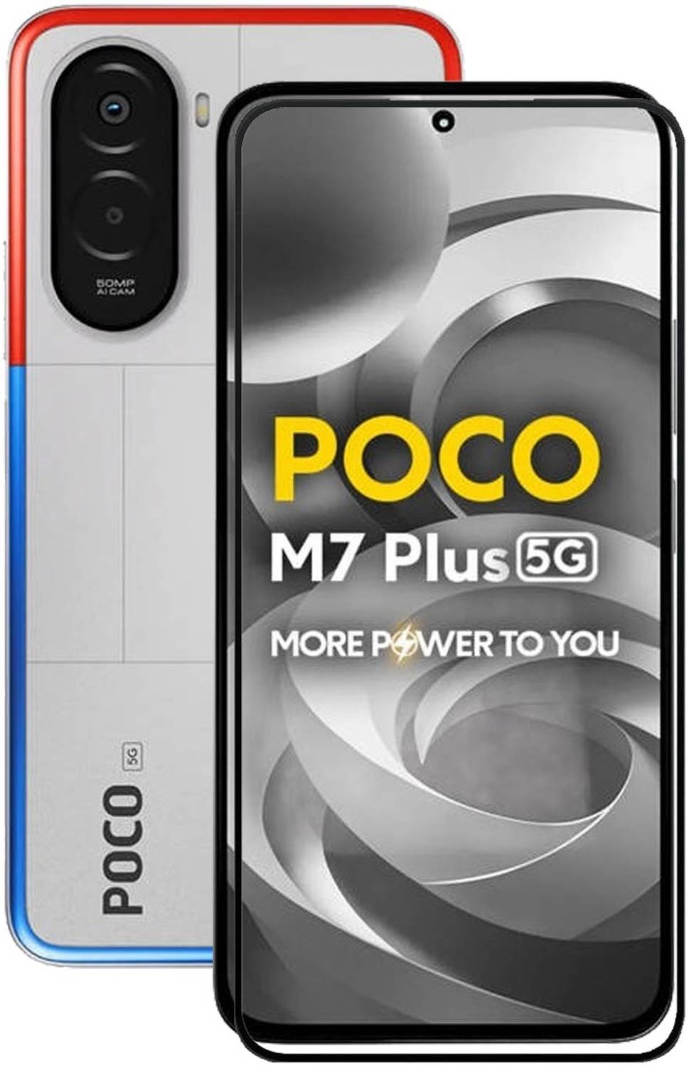 AKSHUD Edge To Edge Tempered Glass for poco M7 Plus 5G