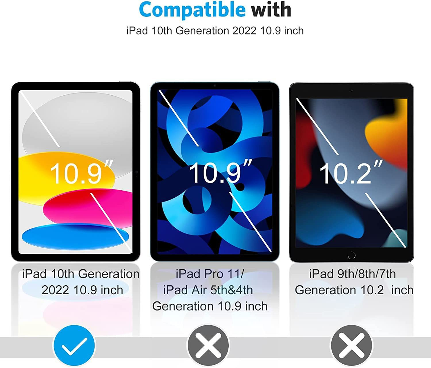 Image of MOBIVIILE Tempered Glass Guard for Apple iPad 10th Gen 10.9 inch (Pack of 1)