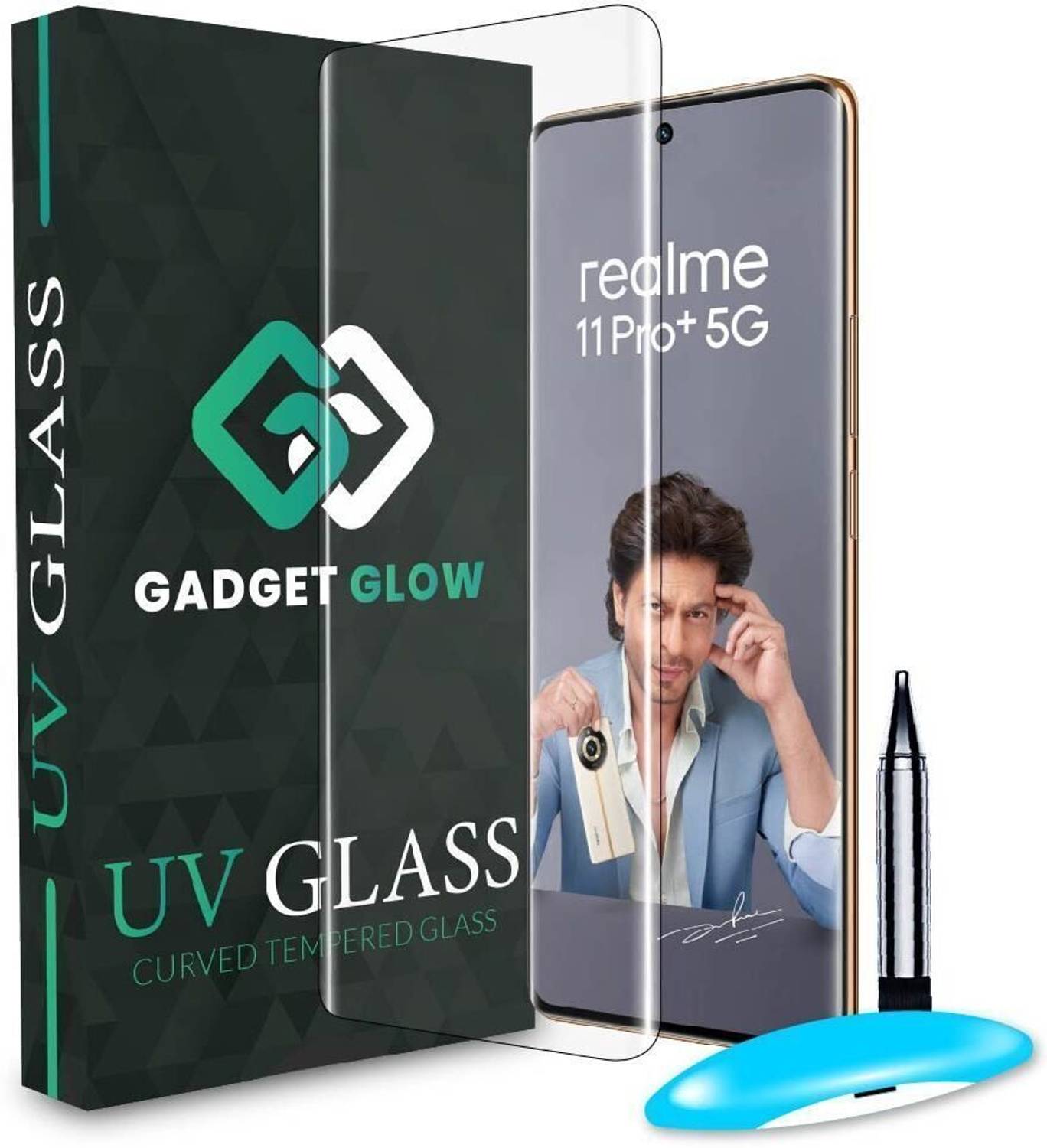 Gadget Glow Edge To Edge Tempered Glass for Realme 11 Pro Plus 5G