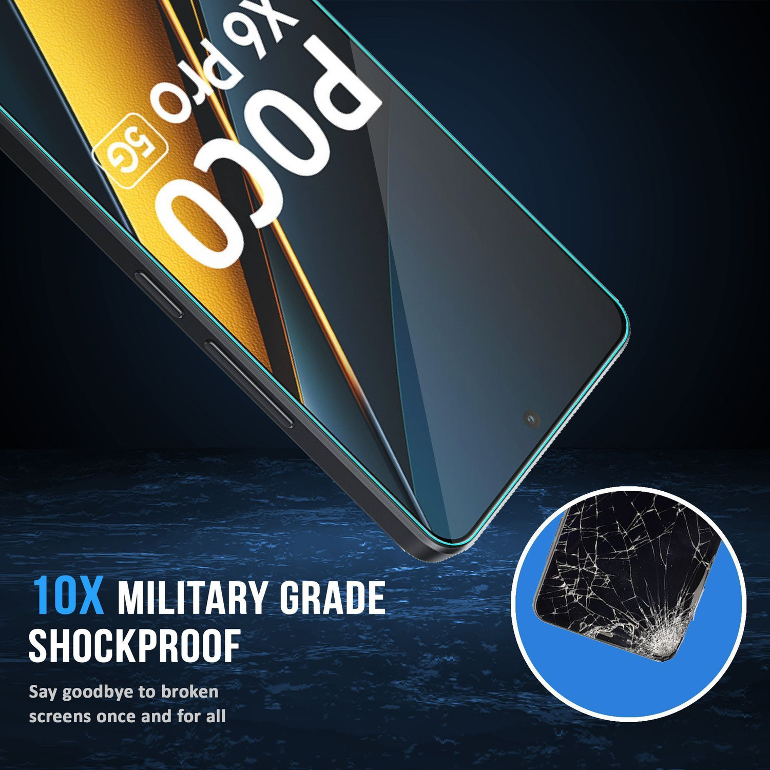 Image of FIRST MART Edge To Edge Tempered Glass for Poco X6 Pro 5G, Poco X6 5G, Redmi Note 13 Pro 5G, Redmi Note 13 5G