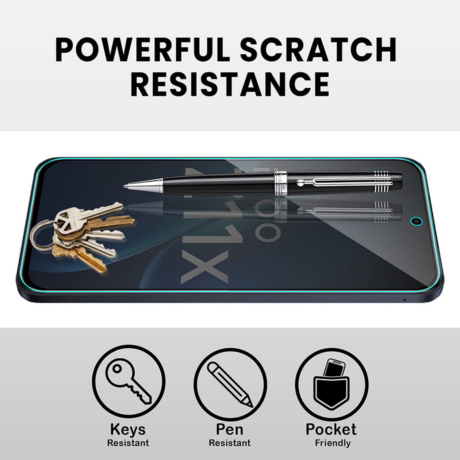 Image of Gadget Glow Edge To Edge Tempered Glass for IQOO Z11X 5G, Vivo T5X 5G, Privacy Anti Spy Glass